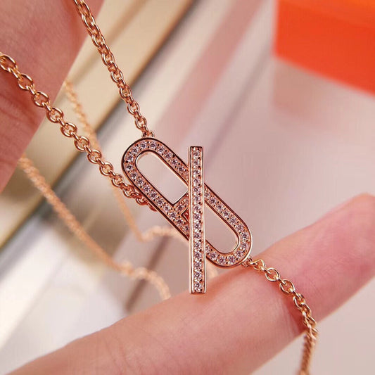 [Marin-Jewelry]HM FIRE PIG NOSE NECKLACE TRENDY STREET