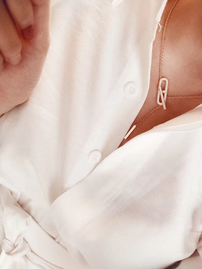 [Marin-Jewelry]HM FIRE PIG NOSE NECKLACE TRENDY STREET