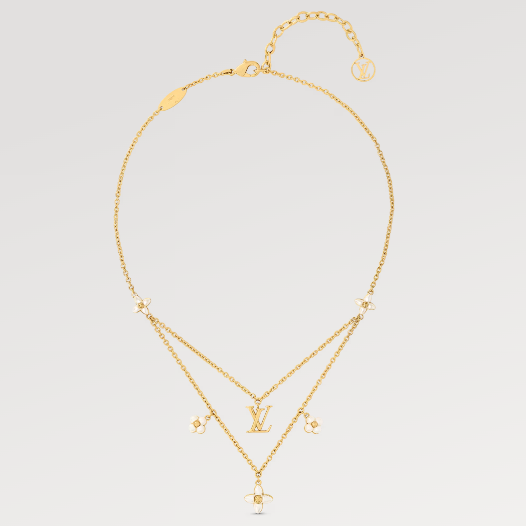 [Marin-Jewelry]FLOWERGRAM GOLD MOP DOUBLE ROW NECKLACE