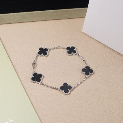 [Marin-Jewelry] CLOVER 5 MOTIF ONYXS BRACELET COLLECTION