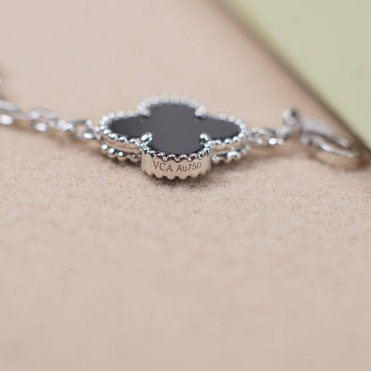 [Marin-Jewelry] CLOVER 5 MOTIF ONYXS BRACELET COLLECTION