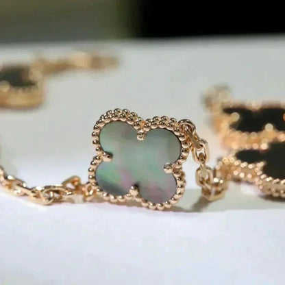 [Marin-Jewelry] CLOVER 5 MOTIF GRAY MOP BRACELET COLLECTION