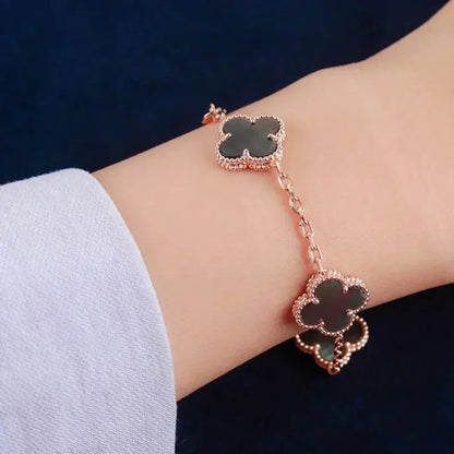 [Marin-Jewelry] CLOVER 5 MOTIF GRAY MOP BRACELET COLLECTION