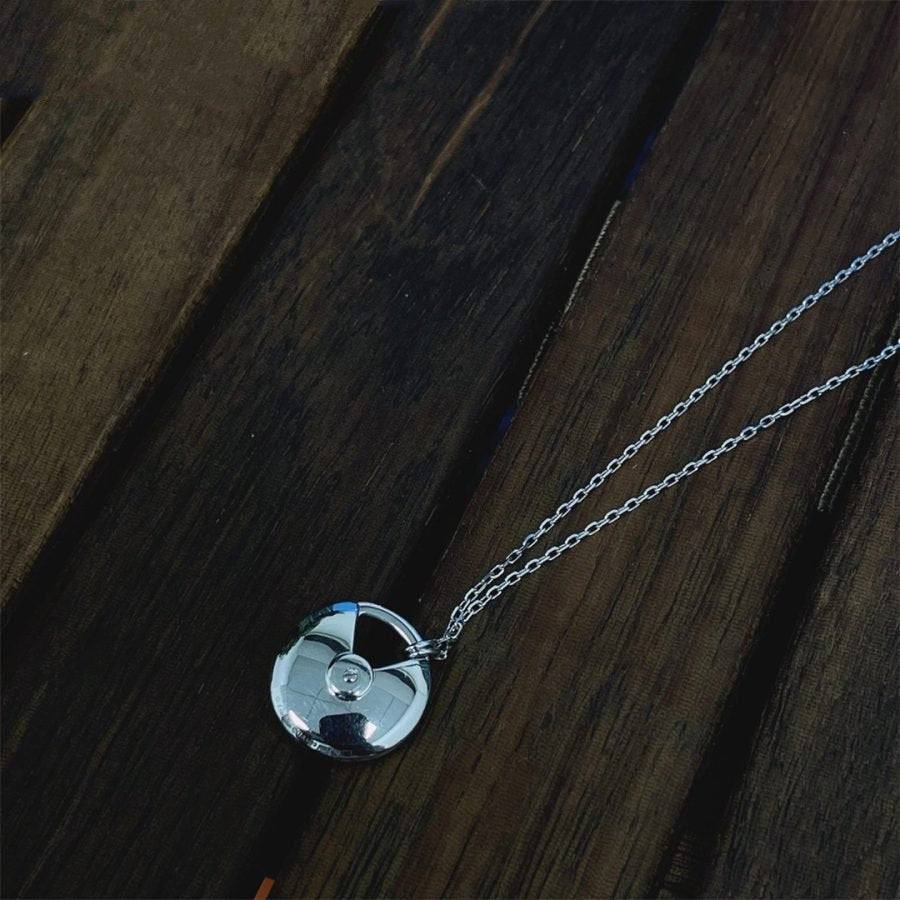 [Marin-Jewelry]AMULETTE SILVER FULL DIAMOND NECKLACE