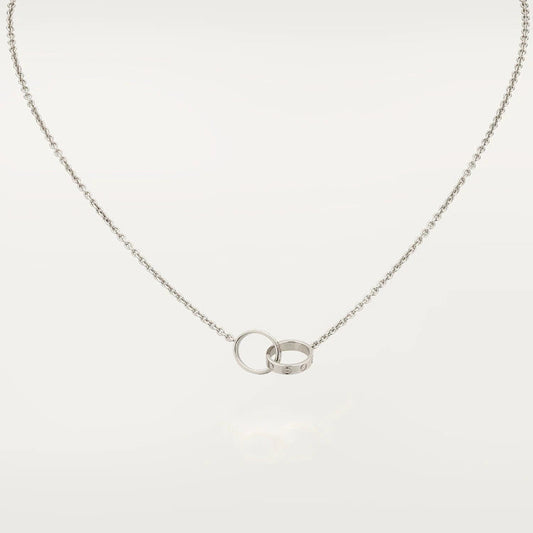 [Marin-Jewelry]LOVE NECKLACE PINK GOLD AND SILVER