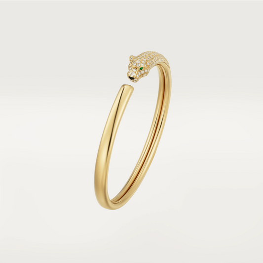 [Marin-Jewelry]PANTHERE GOLD DIAMOND OPEN BRACELET