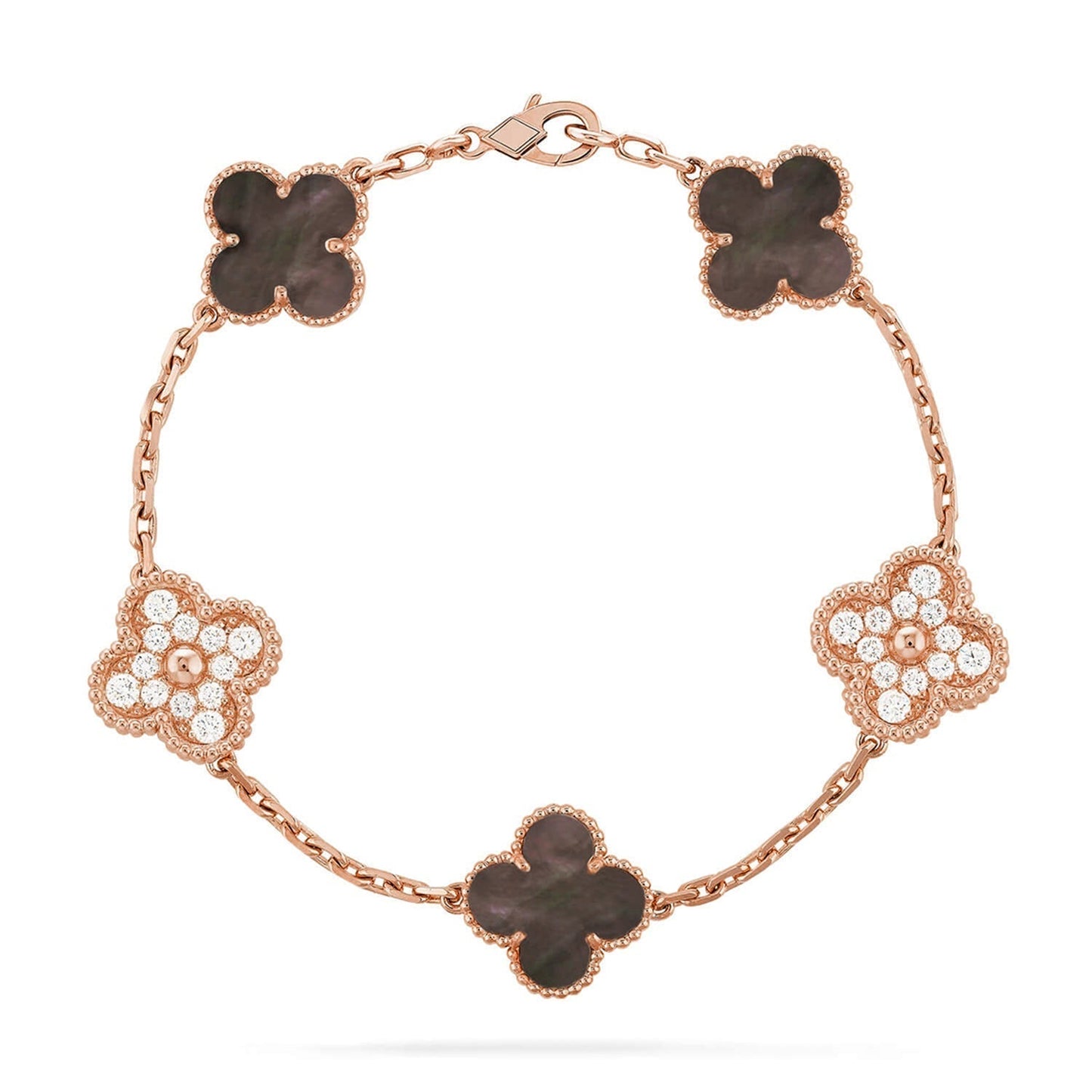 [Marin-Jewelry] CLOVER 5 MOTIF GRAY MOP BRACELET COLLECTION