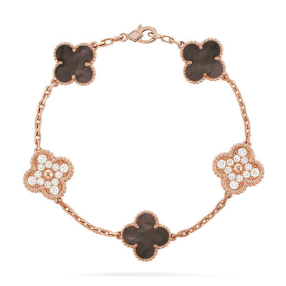 [Marin-Jewelry] CLOVER 5 MOTIF GRAY MOP BRACELET COLLECTION