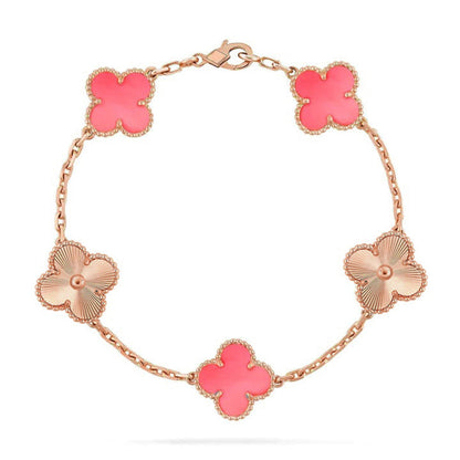 [Marin-Jewelry] CLOVER 5 MOTIFS  PINK MOP BRACELET COLLECTION