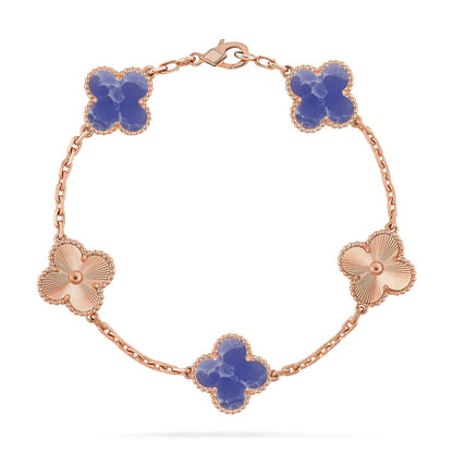[Marin-Jewelry]CLOVER 5 MOTIF BLUE VEINS BRACELET COLLECTION
