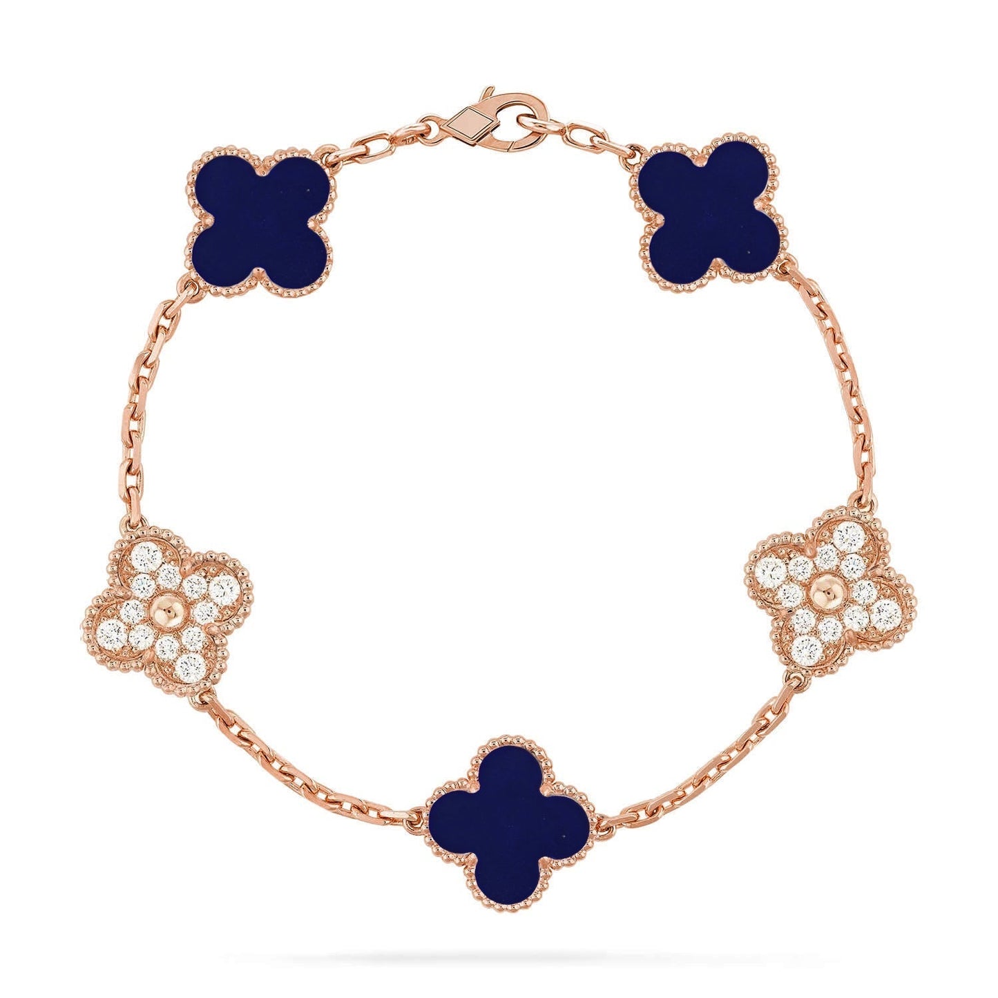 [Marin-Jewelry]CLOVER 5 MOTIF LAPIS LAZULI BRACELET COLLECTION