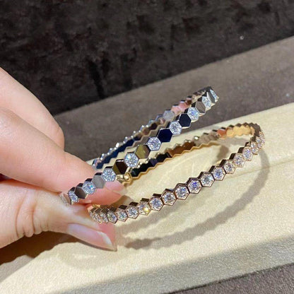 [Marin-Jewelry]BEE LOVE GOLD BRACELET FULL DIAMOND
