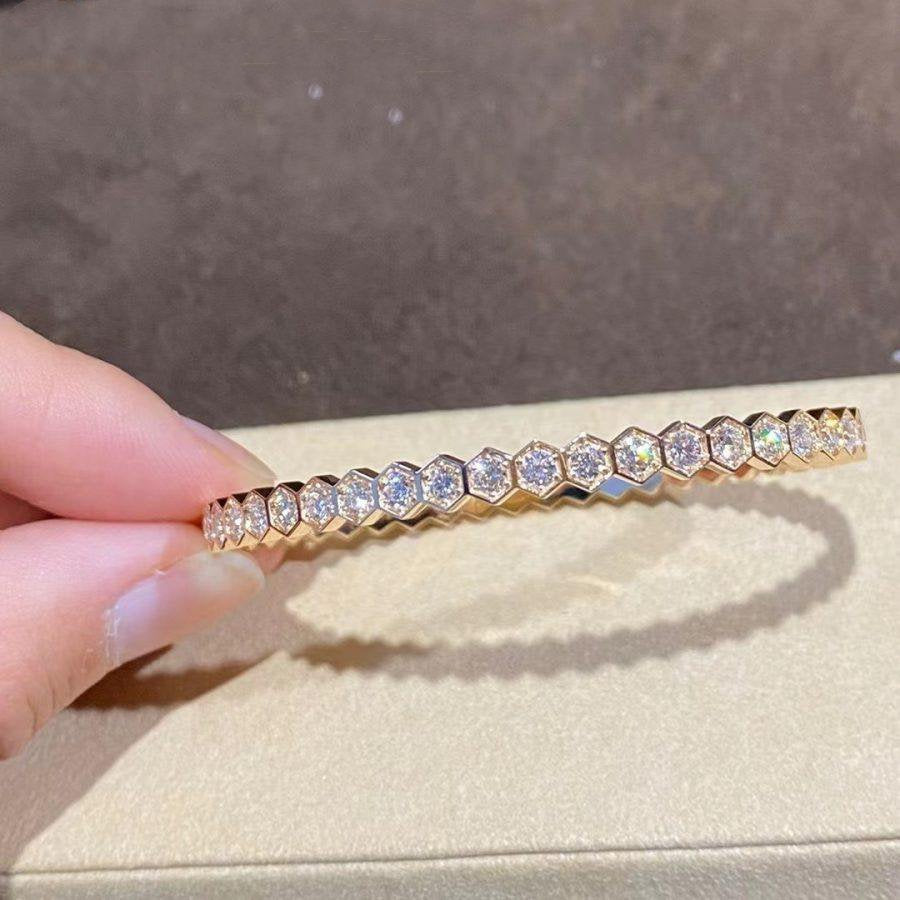 [Marin-Jewelry]BEE LOVE GOLD BRACELET FULL DIAMOND