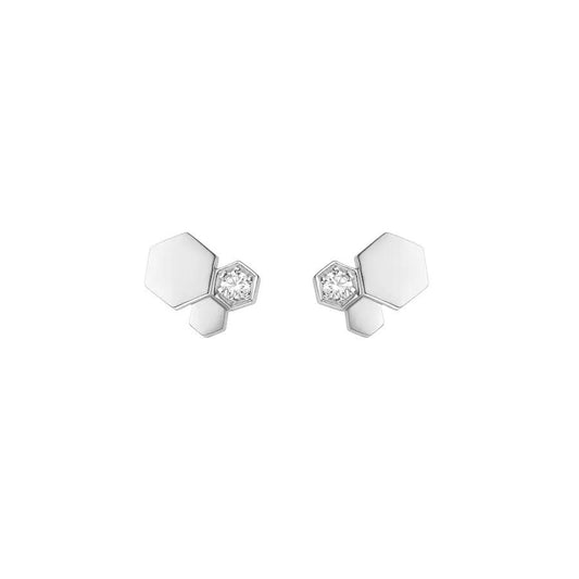 [Marin-Jewelry]BEE LOVE SILVER DIAMOND EARRINGS