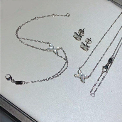 [Marin-Jewelry]JEUX BRACELET WHITE MOP SILVER 1 DIAMOND
