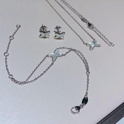 [Marin-Jewelry]JEUX BRACELET WHITE MOP SILVER 1 DIAMOND