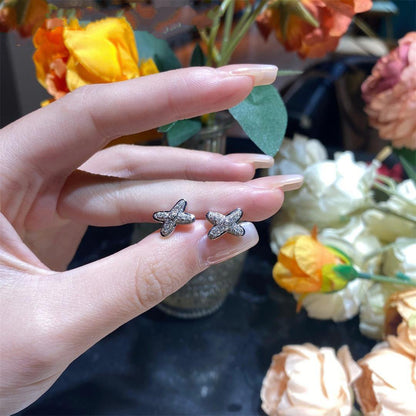 [Marin-Jewelry]JEUX DE SILVER DIAMOND EARRINGS