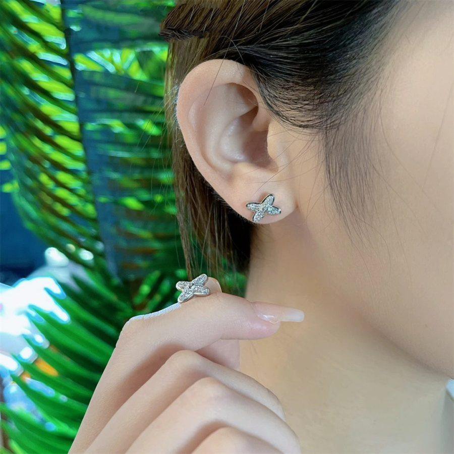 [Marin-Jewelry]JEUX DE SILVER DIAMOND EARRINGS