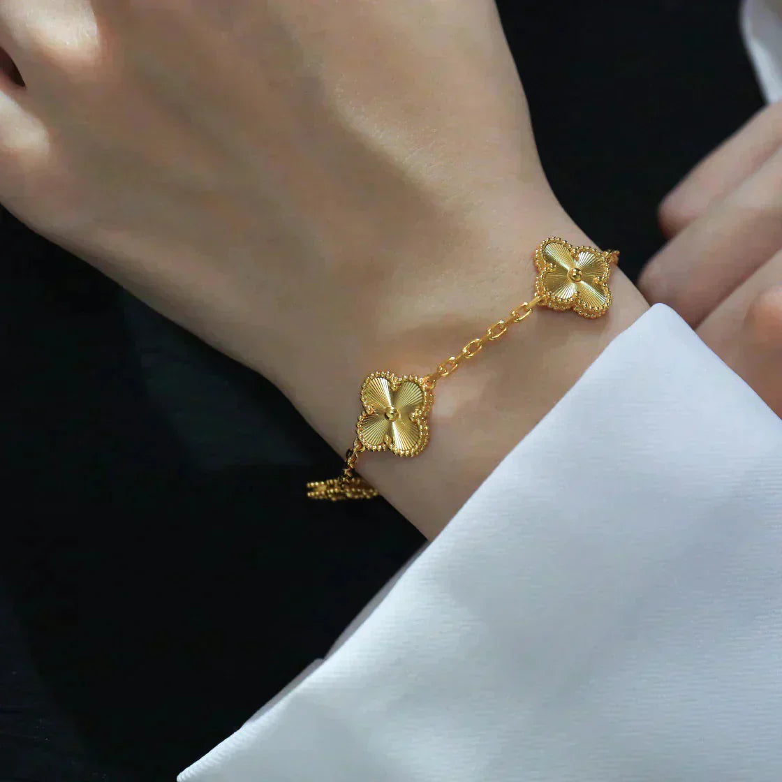 [Marin-Jewelry] CLOVER 5 MOTIF LASER BRACELET COLLECTION
