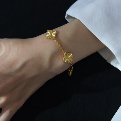 [Marin-Jewelry] CLOVER 5 MOTIF LASER BRACELET COLLECTION