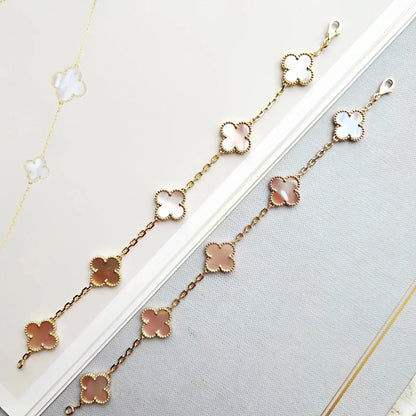 [Marin-Jewelry] CLOVER 5 MOTIFS  PINK MOP BRACELET COLLECTION