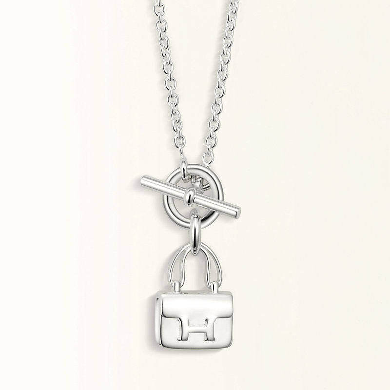 [Marin-Jewelry]POP H PEDANT SILVER NECKLACE