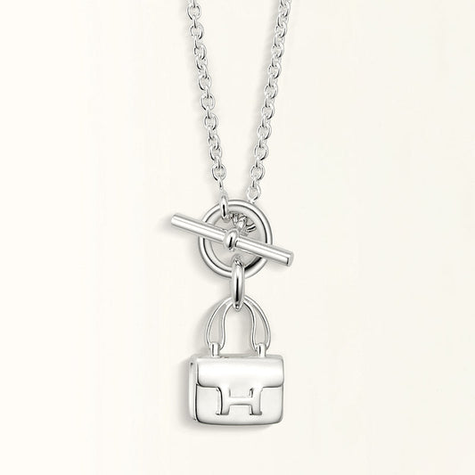 [Marin-Jewelry]POP H PEDANT SILVER NECKLACE