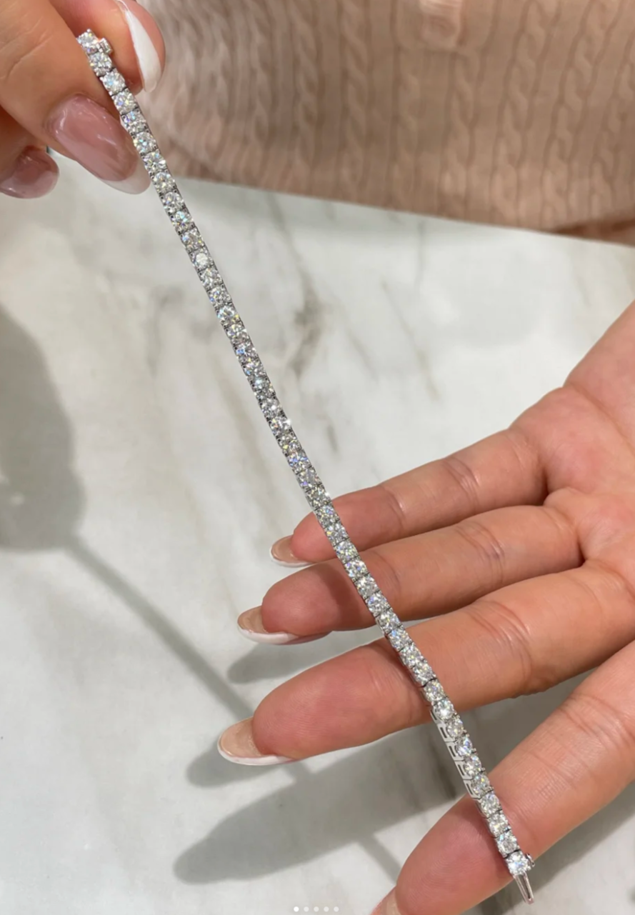 [Marin-Jewelry]  CLASSIC BASEBALL BRACELAT, 52 DIAMOND