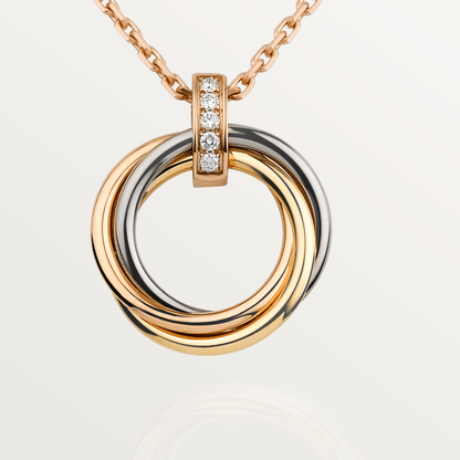 [Marin-Jewelry]TRINITY NECKLACE GOLD  DIAMONDS