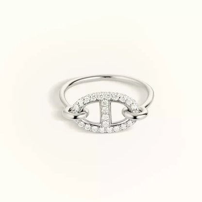 [Marin-Jewelry]RONDE SMALL SILVER DIAMOND RING