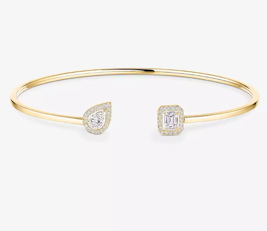 [Marin-Jewelry]M Delicate Double-Diamond Bracelet