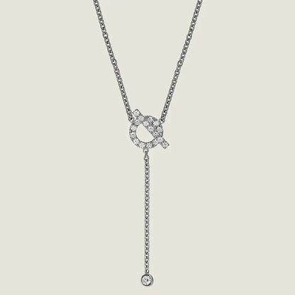 [Marin-Jewelry]FINESSE SILVER DIAMOND NECKLACE