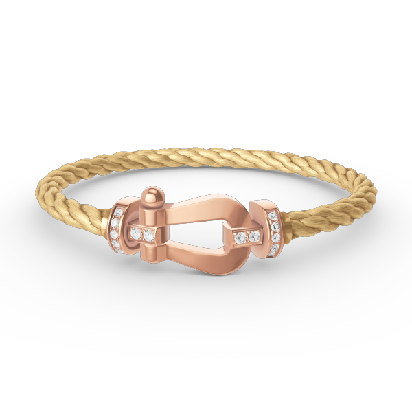 [Marin-Jewelry]FORCE LARGE HORSESHOE HALF DIAMOND BRACELET Marin-Jewelry GOLD