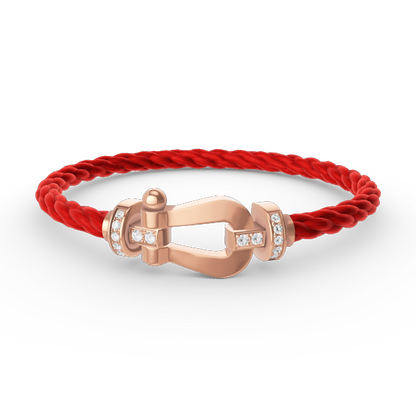 [Marin-Jewelry]FORCE LARGE HORSESHOE HALF DIAMOND BRACELET Marin-Jewelry GOLD