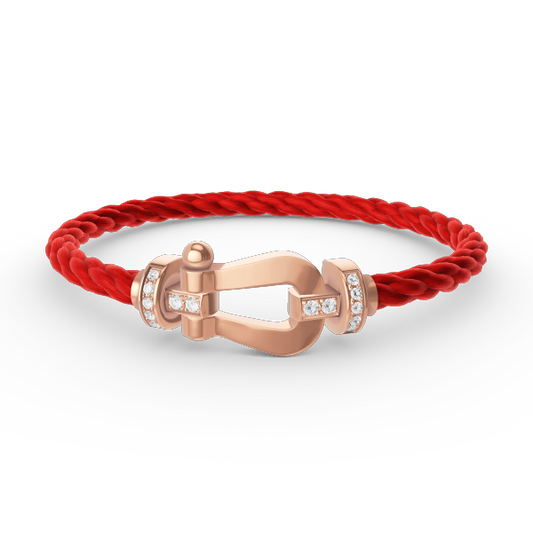 [Marin-Jewelry]FORCE LARGE HORSESHOE HALF DIAMOND BRACELET Marin-Jewelry GOLD