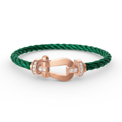 [Marin-Jewelry]FORCE LARGE HORSESHOE HALF DIAMOND BRACELET Marin-Jewelry GOLD