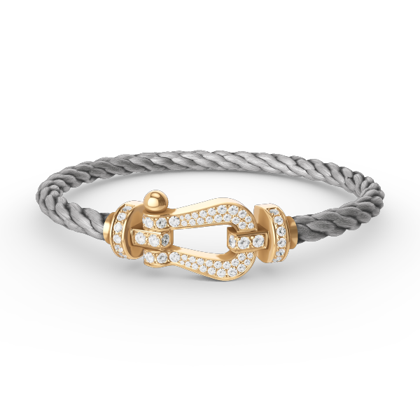 [Marin-Jewelry]FORCE LARGE HORSESHOE FULL DIAMOND BRACELET GOLD