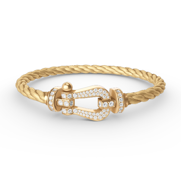 [Marin-Jewelry]FORCE LARGE HORSESHOE FULL DIAMOND BRACELET GOLD