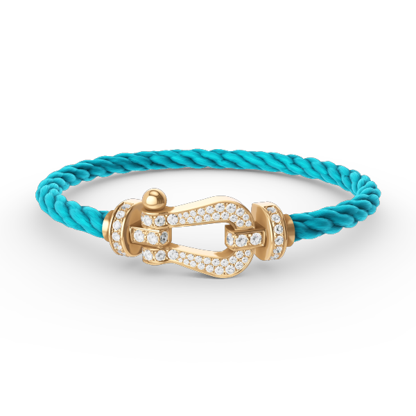 [Marin-Jewelry]FORCE LARGE HORSESHOE FULL DIAMOND BRACELET GOLD