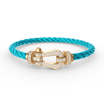 [Marin-Jewelry]FORCE LARGE HORSESHOE FULL DIAMOND BRACELET GOLD