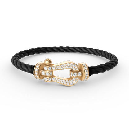 [Marin-Jewelry]FORCE LARGE HORSESHOE FULL DIAMOND BRACELET GOLD