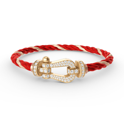 [Marin-Jewelry]FORCE LARGE HORSESHOE FULL DIAMOND BRACELET GOLD