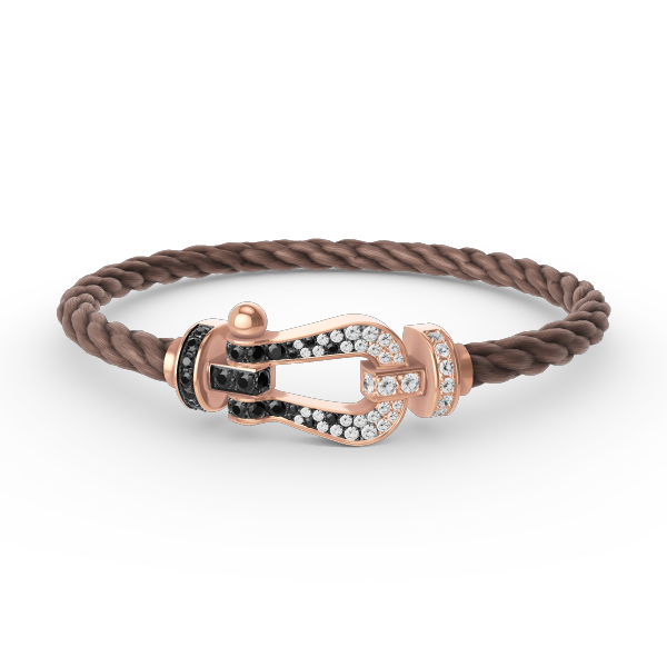 [Marin-Jewelry]FORCE LARGE HORSESHOE BLACK WHITE DIAMOND BRACELET Marin-Jewelry GOLD