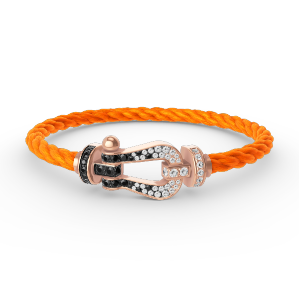 [Marin-Jewelry]FORCE LARGE HORSESHOE BLACK WHITE DIAMOND BRACELET Marin-Jewelry GOLD