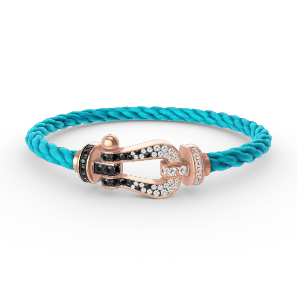 [Marin-Jewelry]FORCE LARGE HORSESHOE BLACK WHITE DIAMOND BRACELET Marin-Jewelry GOLD