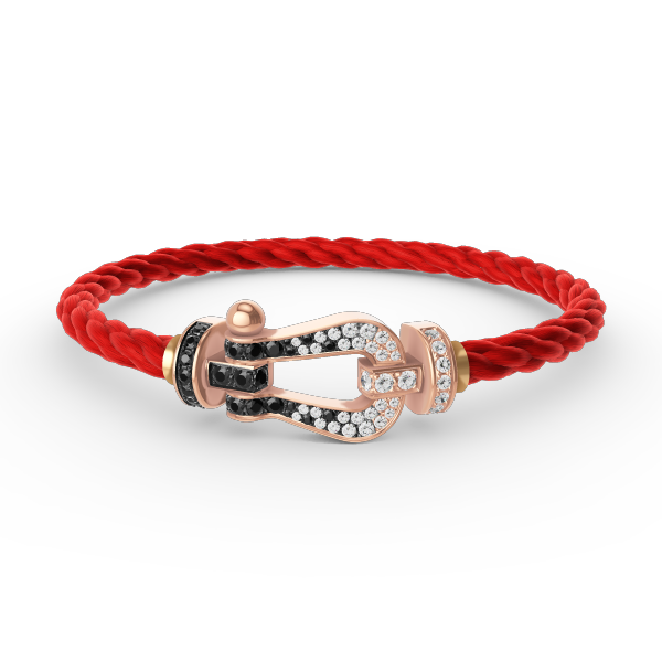 [Marin-Jewelry]FORCE LARGE HORSESHOE BLACK WHITE DIAMOND BRACELET Marin-Jewelry GOLD