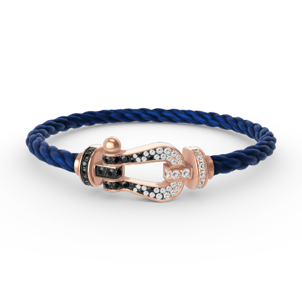 [Marin-Jewelry]FORCE LARGE HORSESHOE BLACK WHITE DIAMOND BRACELET Marin-Jewelry GOLD