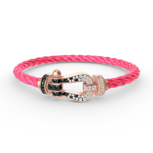 [Marin-Jewelry]FORCE LARGE HORSESHOE BLACK WHITE DIAMOND BRACELET Marin-Jewelry GOLD