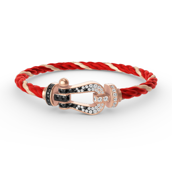 [Marin-Jewelry]FORCE LARGE HORSESHOE BLACK WHITE DIAMOND BRACELET Marin-Jewelry GOLD
