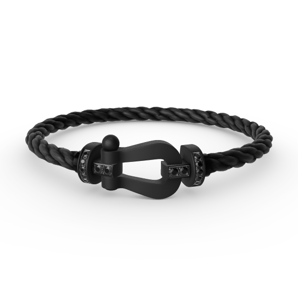 [Marin-Jewelry]FORCE LARGE SERIES HORSESHOE BLACK SAMURAI BRACELET